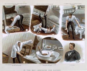 Dans la baie, se préparer pour le dîner, de 